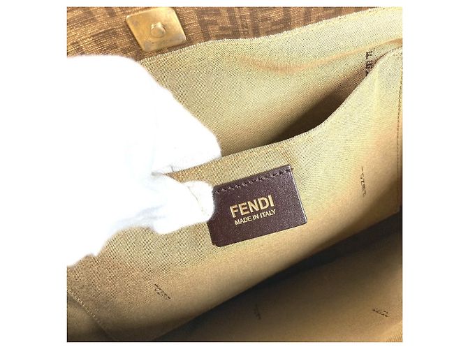 Fendi 8BH238 Zucca Zucchino Logo Tasche Golden - Ansicht 6