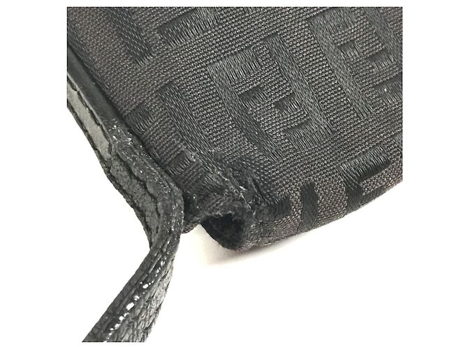 Borsa a tracolla Fendi Zucchino Logo Nero - vista 11