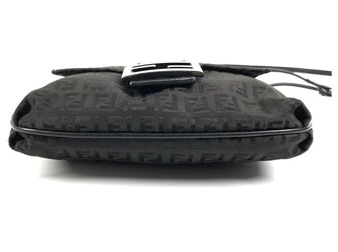 Borsa a tracolla Fendi Zucchino Logo Nero - vista 5