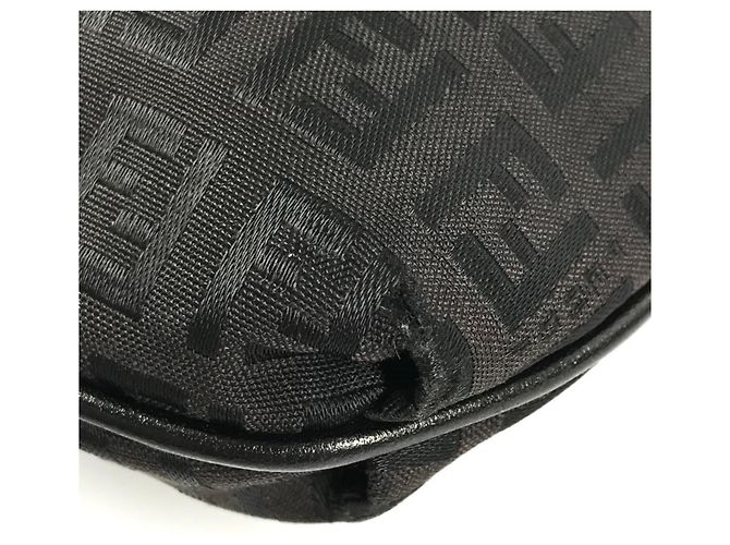 Borsa a tracolla Fendi Zucchino Logo Nero - vista 6
