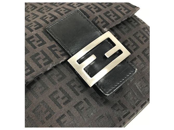Borsa a tracolla Fendi Zucchino Logo Nero - vista 8