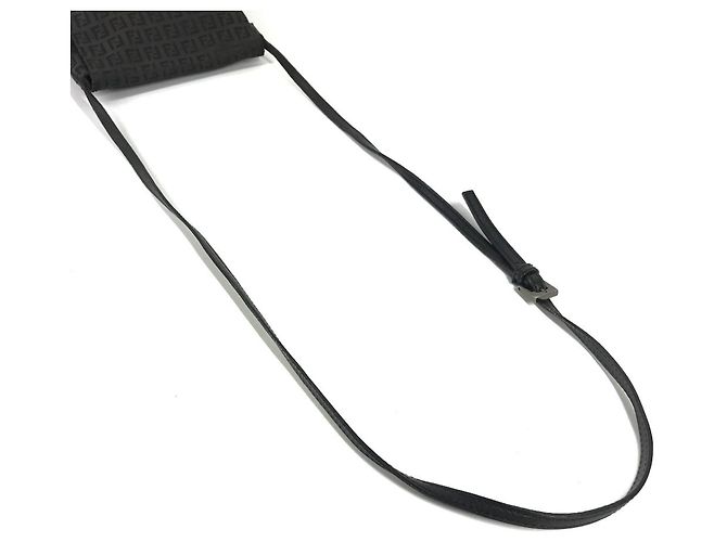 Borsa a tracolla Fendi Zucchino Logo Nero - vista 9