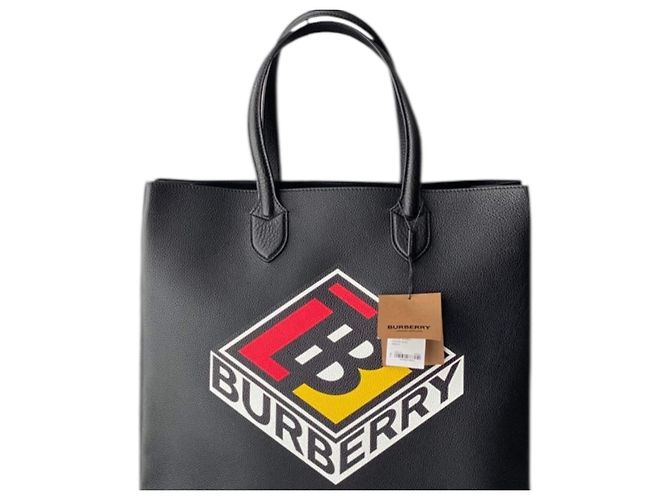 Burberry Graphic Logo Shopper Tasche Schwarz - Ansicht 8