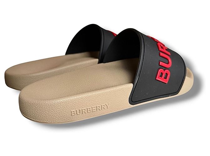 Ciabatte Burberry Logo Multicolore - vista 12