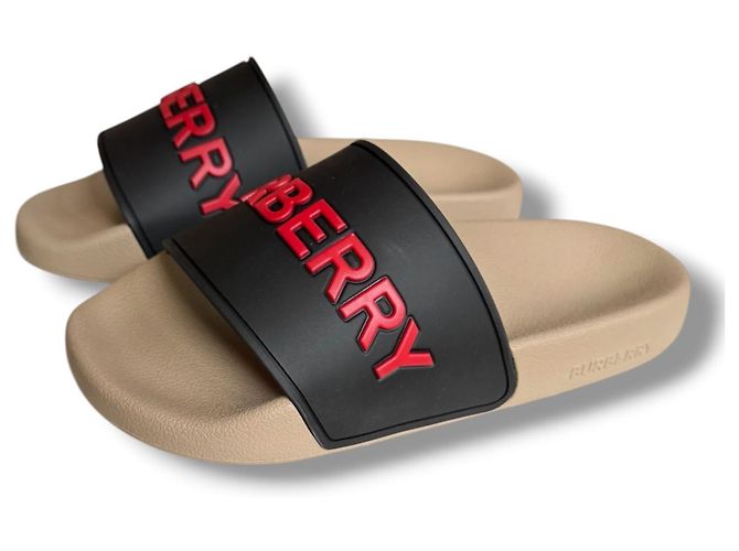 Ciabatte Burberry Logo Multicolore - vista 3