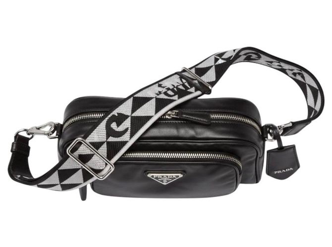Prada Borsa a Tracolla Nappa Antique Nero - vista 11