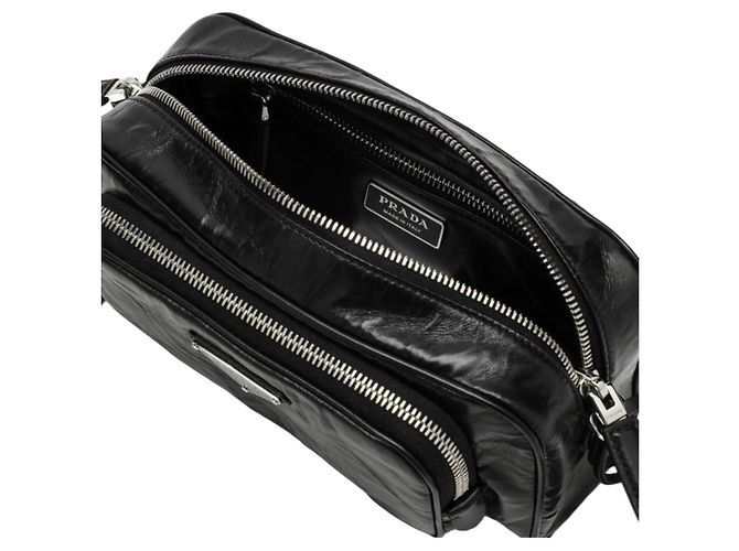 Prada Borsa a Tracolla Nappa Antique Nero - vista 12