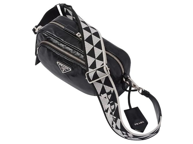 Prada Borsa a Tracolla Nappa Antique Nero - vista 5