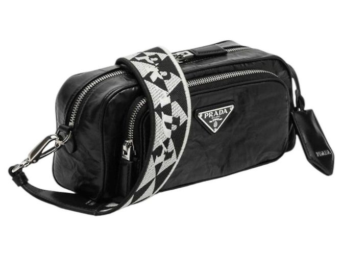 Prada Borsa a Tracolla Nappa Antique Nero - vista 7