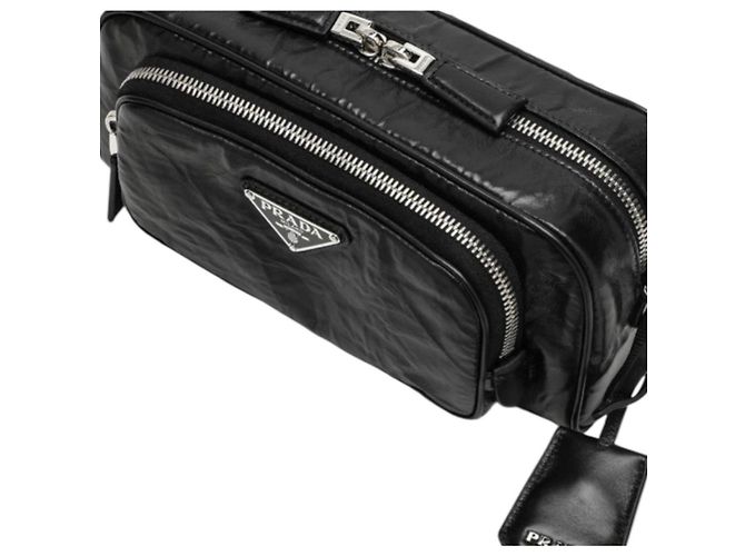 Prada Borsa a Tracolla Nappa Antique Nero - vista 9