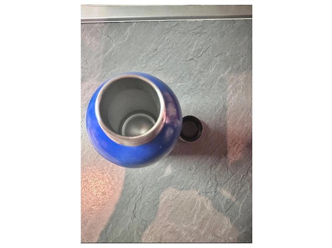 Gourde Christian Dior en acier bleu - vue 4