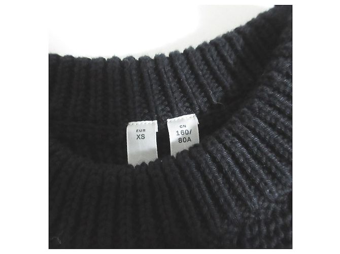 Autre Marque Arket Ärmelloser Langstrickpullover mit grobem Strick Schwarz - Ansicht 4