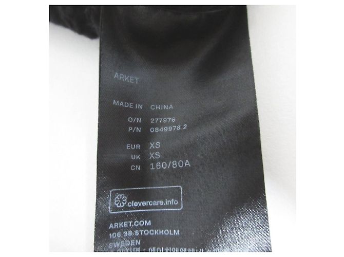 Autre Marque Arket Ärmelloser Langstrickpullover mit grobem Strick Schwarz - Ansicht 6
