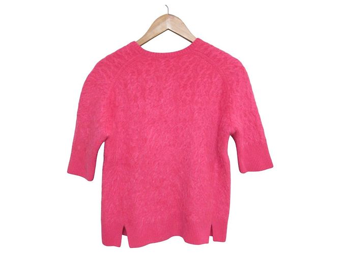 Autre Marque Drawer Kurzarm-Strick aus Kaschmir Pink - Ansicht 2
