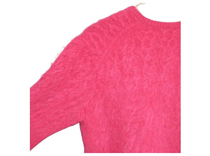 Autre Marque Drawer Kurzarm-Strick aus Kaschmir Pink - Ansicht 3