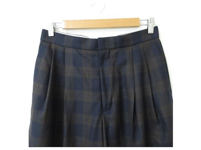 Autre Marque Drawer Karo-Weitbeinhose Blau - Ansicht 3