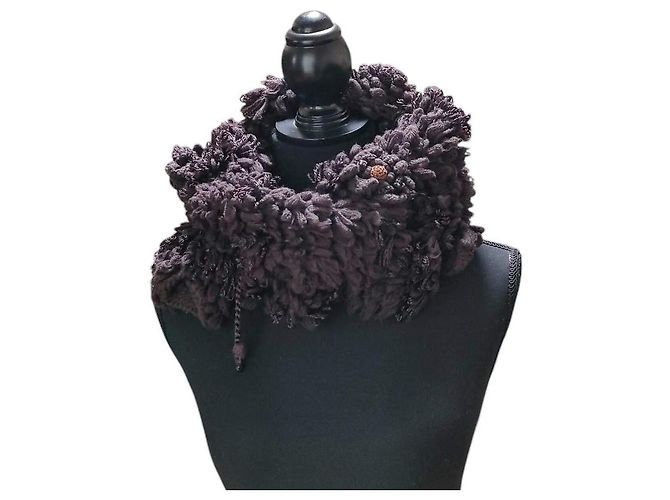 Max Mara Sciarpa lunga in lana con motivo floreale SPORTMAX Marrone - vista 3