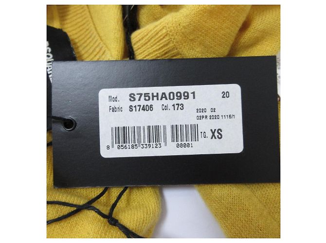Autre Marque Dsquared2 100% Kaschmir Strickware Gelb Senf - Ansicht 12