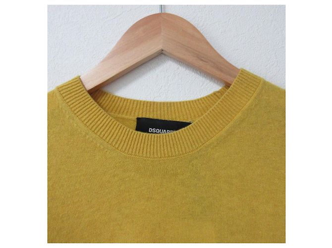 Autre Marque Dsquared2 100% Kaschmir Strickware Gelb Senf - Ansicht 3
