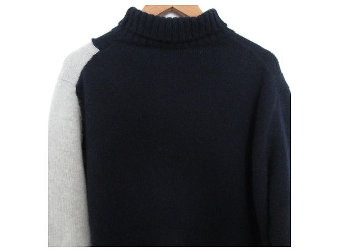 Autre Marque Zanone Woll-Rollkragen-Strickpullover Braun Marineblau - Ansicht 4