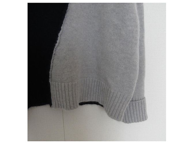 Autre Marque Zanone Woll-Rollkragen-Strickpullover Braun Marineblau - Ansicht 5