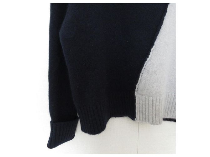 Autre Marque Zanone Woll-Rollkragen-Strickpullover Braun Marineblau - Ansicht 6