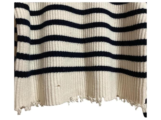 Autre Marque AP STUDIO Grunge Strickpullover Schwarz Weiß - Ansicht 5