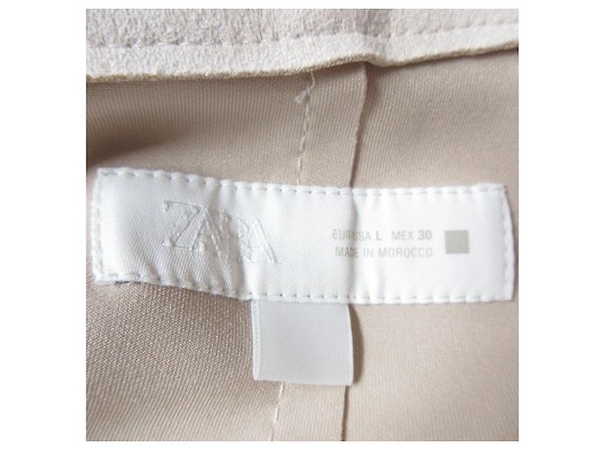 Autre Marque Abrigo de ante sintético elástico ZARA Beige Crudo - vista 7