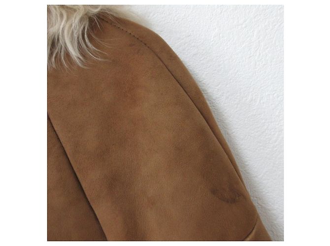 Autre Marque Abrigo de shearling ESTNATION Castaño - vista 18