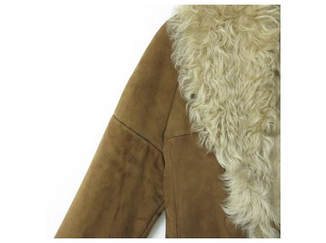 Autre Marque Abrigo de shearling ESTNATION Castaño - vista 6