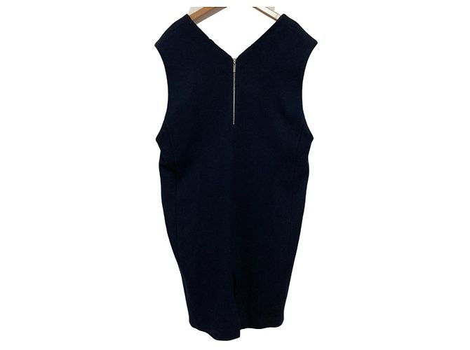 Autre Marque yori Kleid mit V-Ausschnitt Blau Roh Marineblau - Ansicht 2