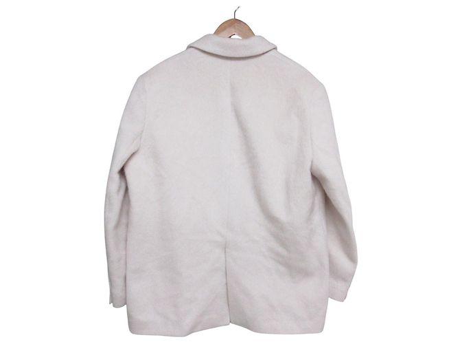 Autre Marque Chaqueta MOHAIR SHAGGY JOSE MOON Blanco Blanco roto - vista 2