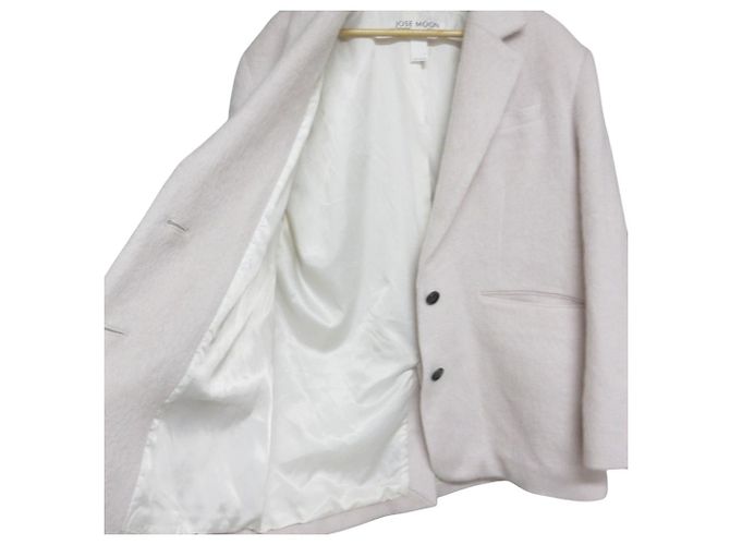 Autre Marque Chaqueta MOHAIR SHAGGY JOSE MOON Blanco Blanco roto - vista 3