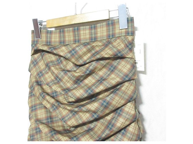 Autre Marque Falda Docking de Tul con Cuadros eimy istoire Beige - vista 3