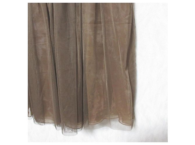 Autre Marque Falda Docking de Tul con Cuadros eimy istoire Beige - vista 4