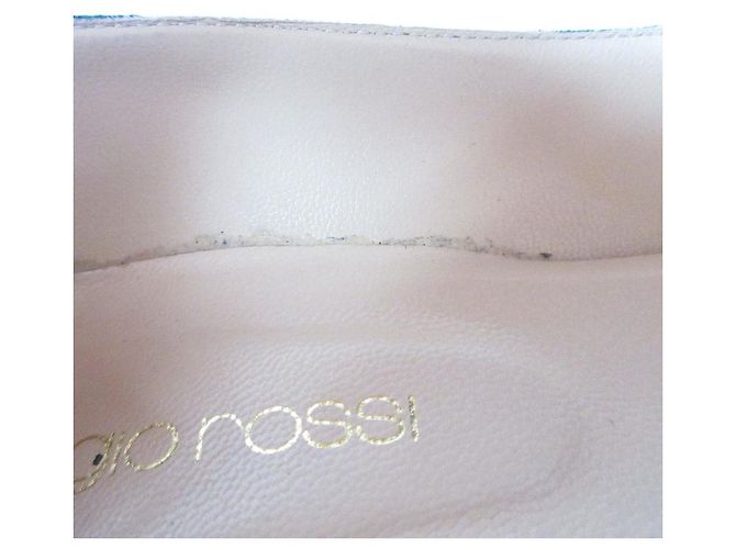 Autre Marque Sergio Rossi Wildleder-Pumps Blau Marineblau - Ansicht 11