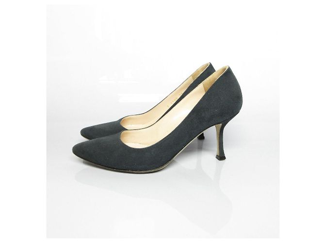 Autre Marque Sergio Rossi Wildleder-Pumps Blau Marineblau - Ansicht 2