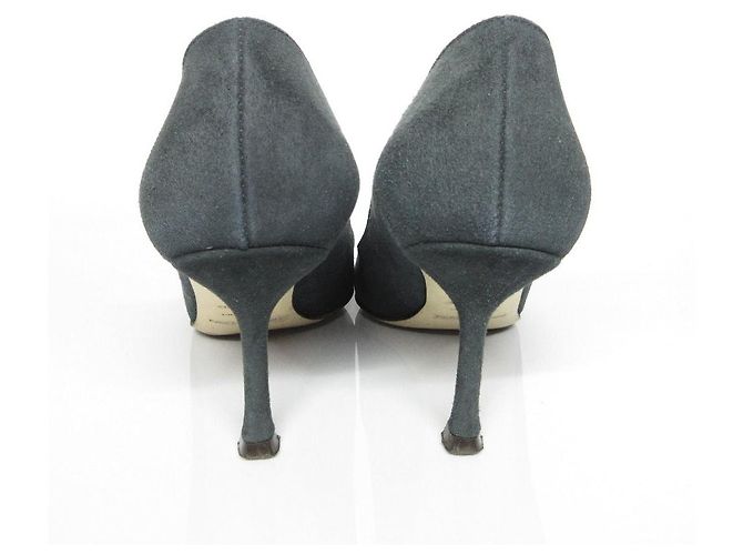 Autre Marque Sergio Rossi Wildleder-Pumps Blau Marineblau - Ansicht 3