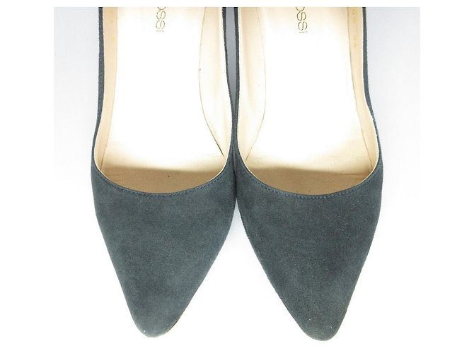 Autre Marque Sergio Rossi Wildleder-Pumps Blau Marineblau - Ansicht 4