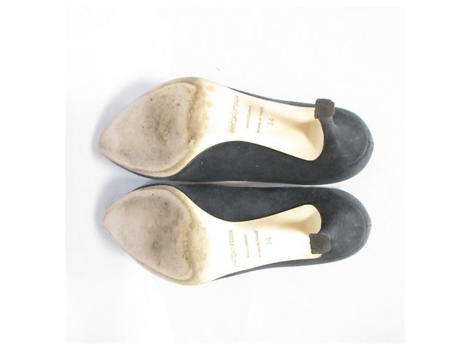 Autre Marque Sergio Rossi Wildleder-Pumps Blau Marineblau - Ansicht 5