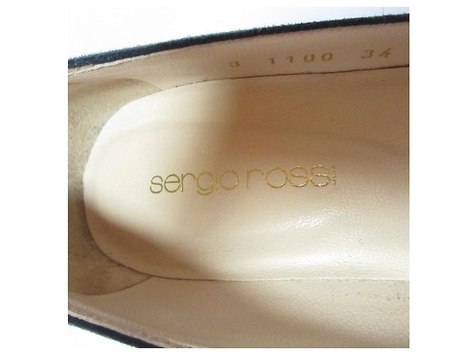 Autre Marque Sergio Rossi Wildleder-Pumps Blau Marineblau - Ansicht 7