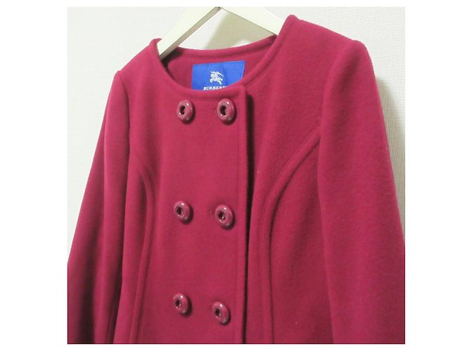 Abrigo de lana Burberry Blue Label Rosa - vista 4