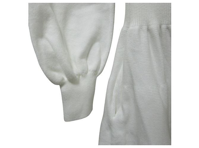 Autre Marque ADEAM Langarm-Strickkleid Weiß - Ansicht 5