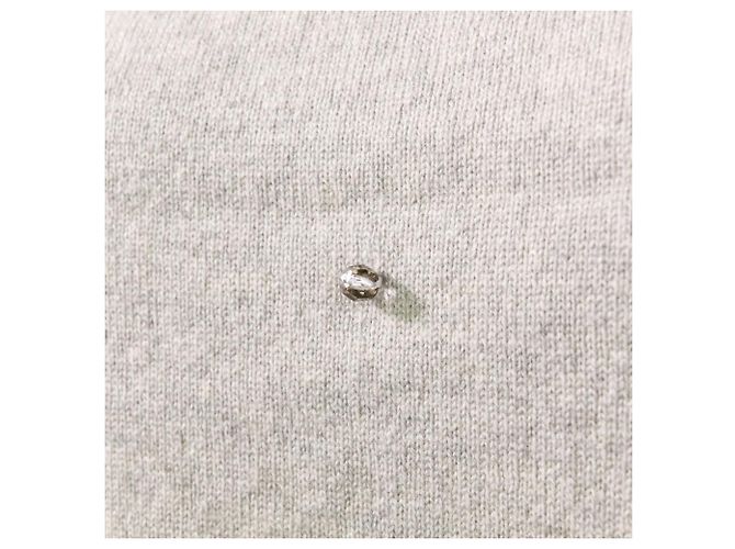 Autre Marque Brunello Cucinelli Kurzarm-Strick mit Glasperlen 100% Kaschmir Braun - Ansicht 6