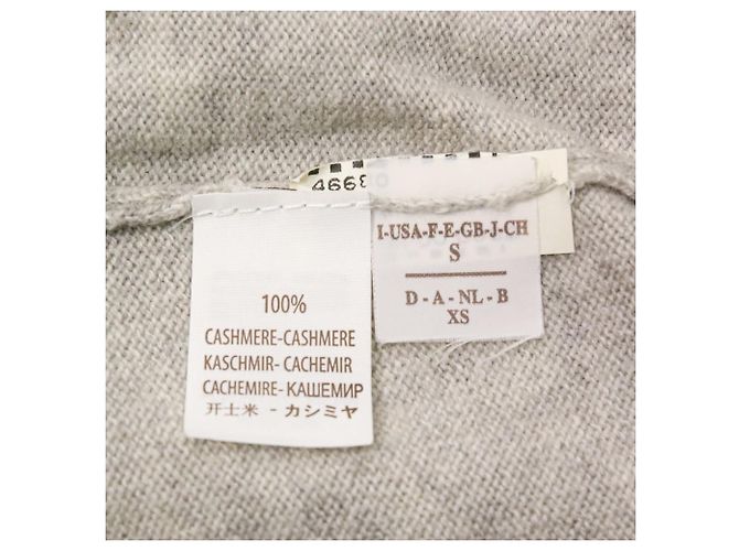 Autre Marque Brunello Cucinelli Kurzarm-Strick mit Glasperlen 100% Kaschmir Braun - Ansicht 8