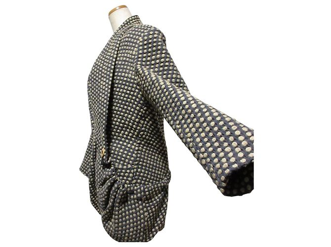 Chaqueta de lana Issey Miyake Castaño Beige - vista 2