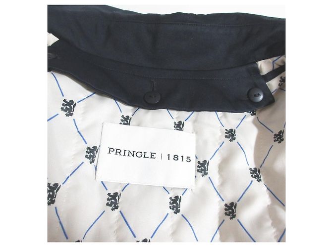 Autre Marque Casaco Pringle com forro acolchoado, capuz removível e gola simples Azul Azul marinho - vista 7