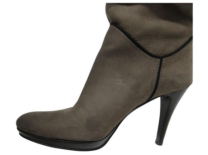 Autre Marque Botas largas de ante GINZA Kanematsu Castaño Negro - vista 12