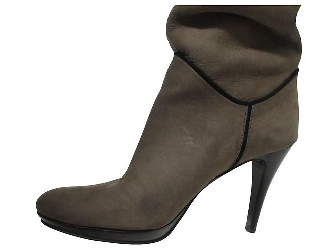 Autre Marque Botas largas de ante GINZA Kanematsu Castaño Negro - vista 13