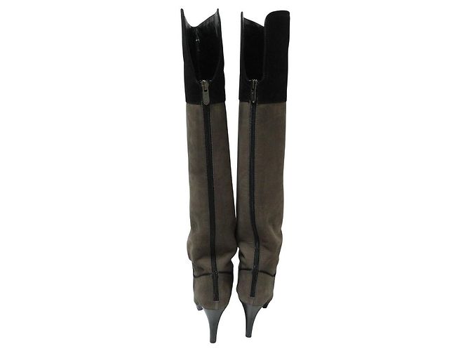 Autre Marque Botas largas de ante GINZA Kanematsu Castaño Negro - vista 2